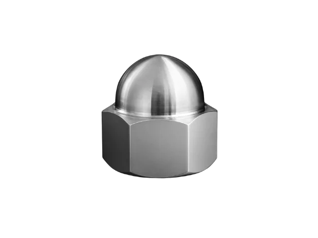 Precision exotic metal cap nuts - decorative fasteners