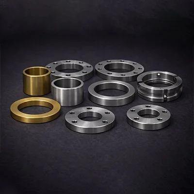 Custom precision CNC machined ring - exotic metal component